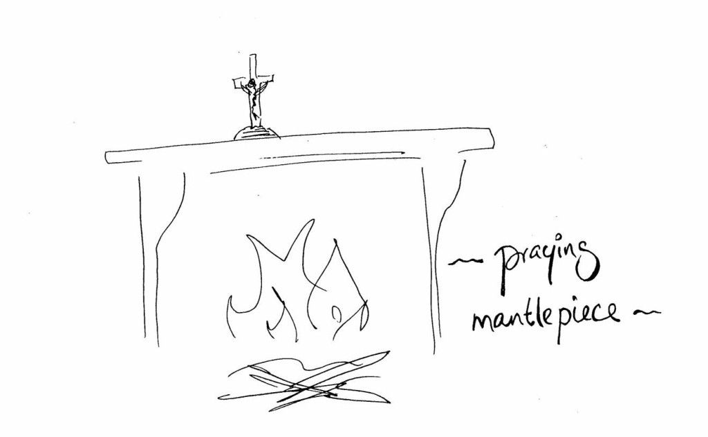 praying mantlepiece